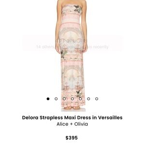 Alice and Olivia Delora Strapless Maxi Dress in Versailles